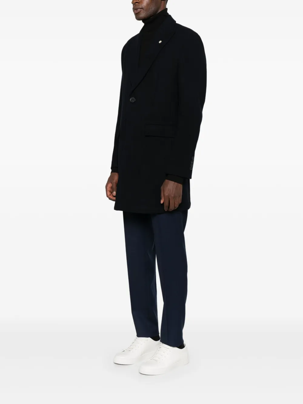 Manuel Ritz Nuvola jas met enkele rij knopen Blauw