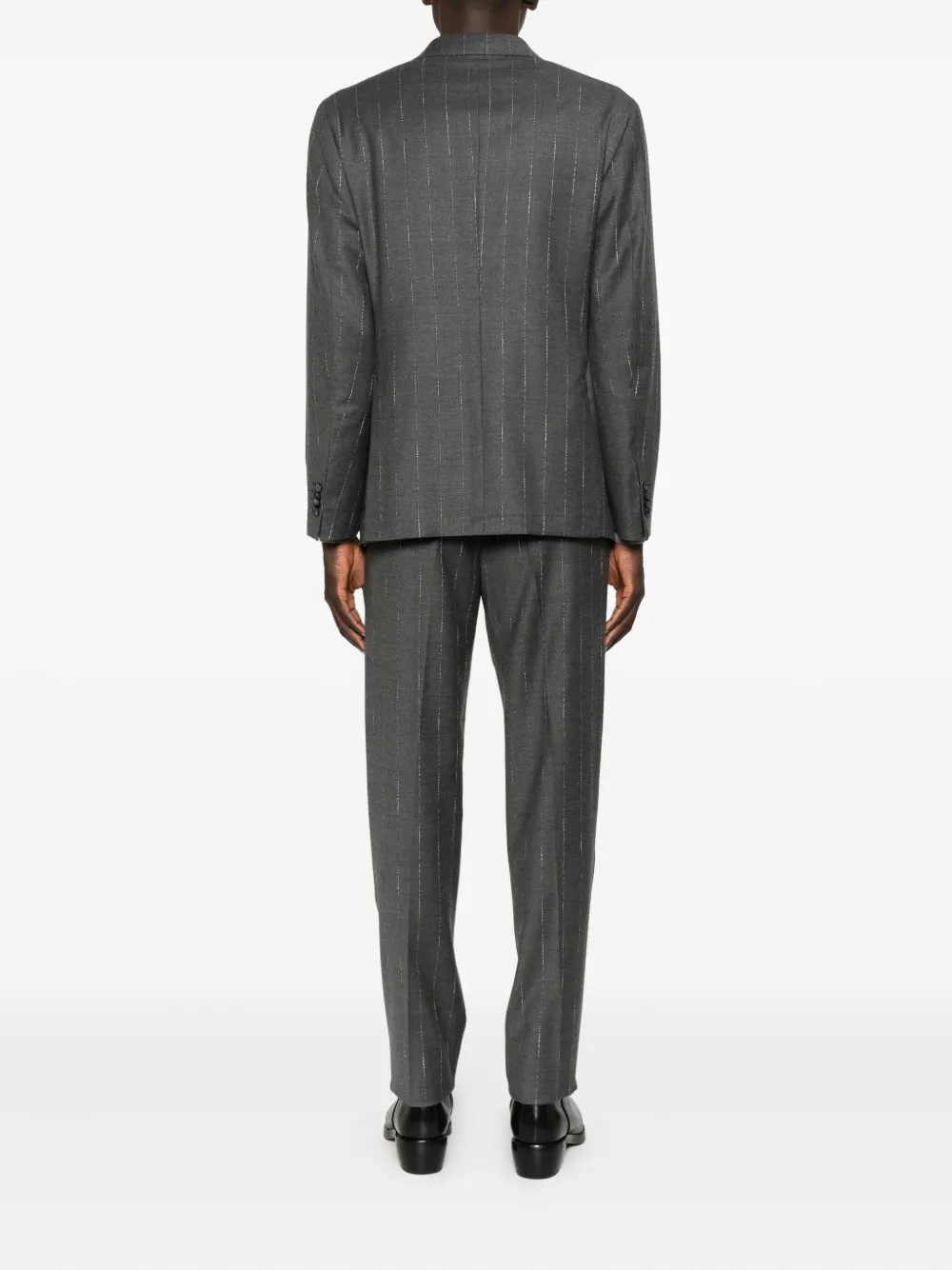 Manuel Ritz Wool-blend Single-breasted Suit In Gray