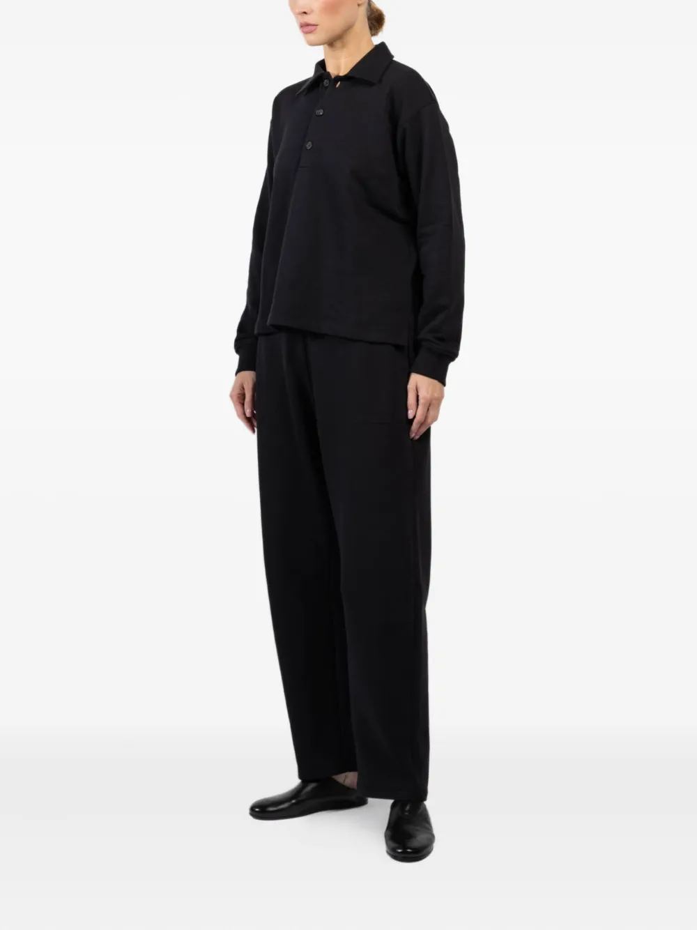 Arlo Mott cotton polo shirt - Zwart