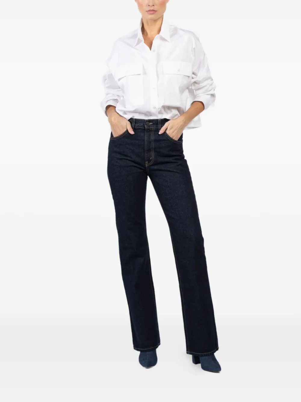 Arlo Mott Cropped T-shirt met zakdetail - Wit