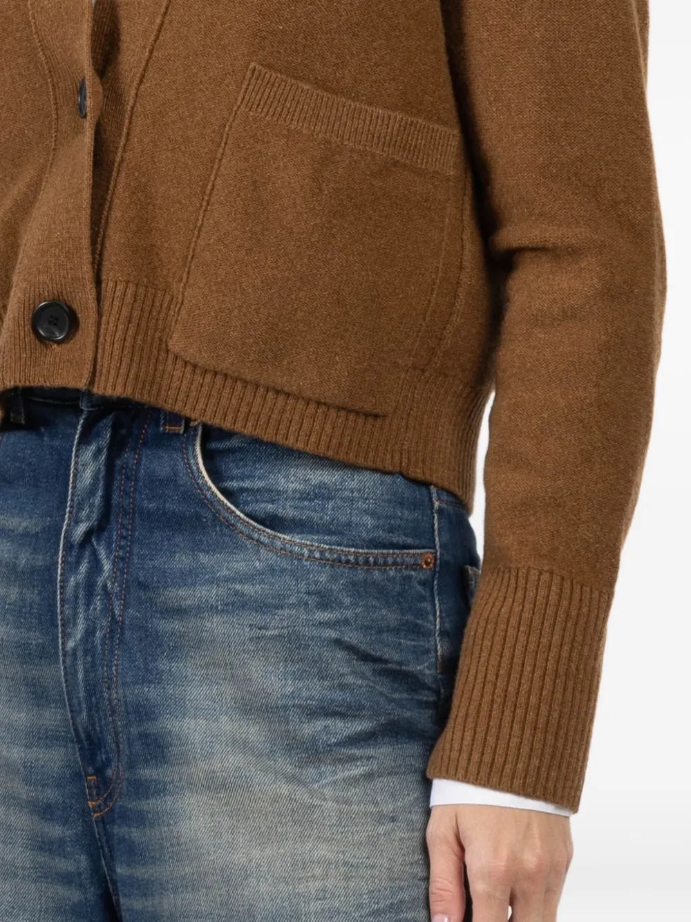 Arlo Mott Cashmere-blend Cardigan In Brown