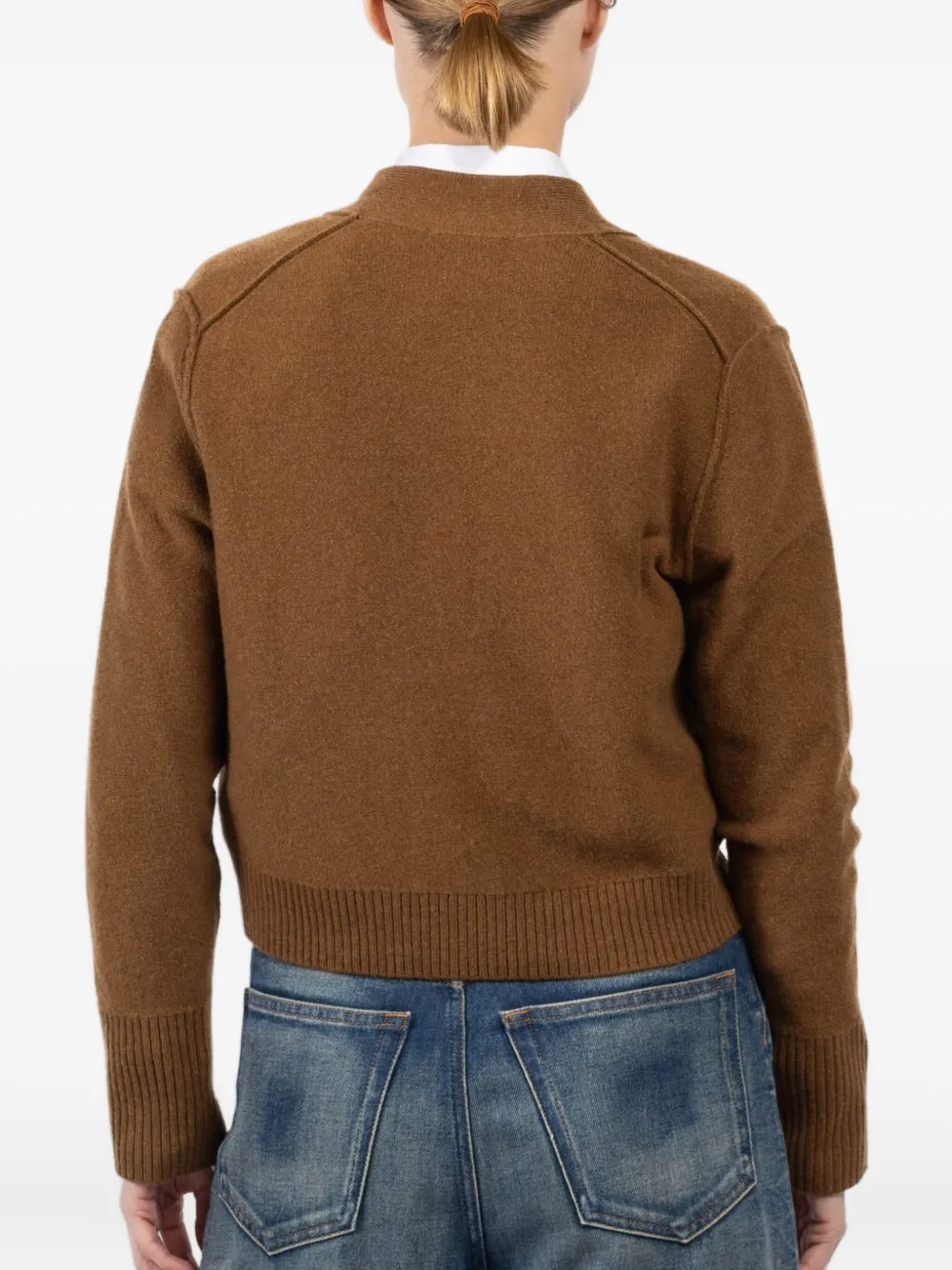 Arlo Mott Cashmere-blend Cardigan In Brown
