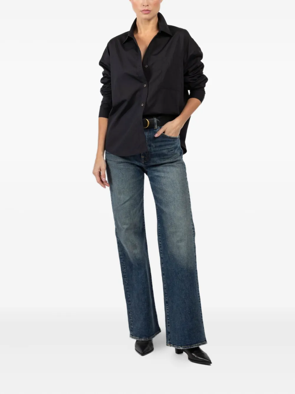 Arlo Mott cotton shirt - Zwart