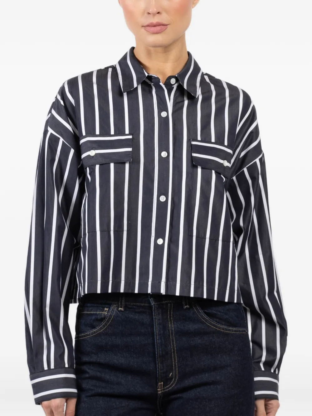 Arlo Mott Striped Shirt In Blue