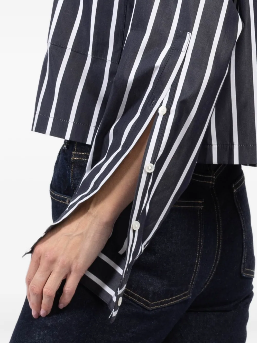 Arlo Mott Striped Shirt In Blue