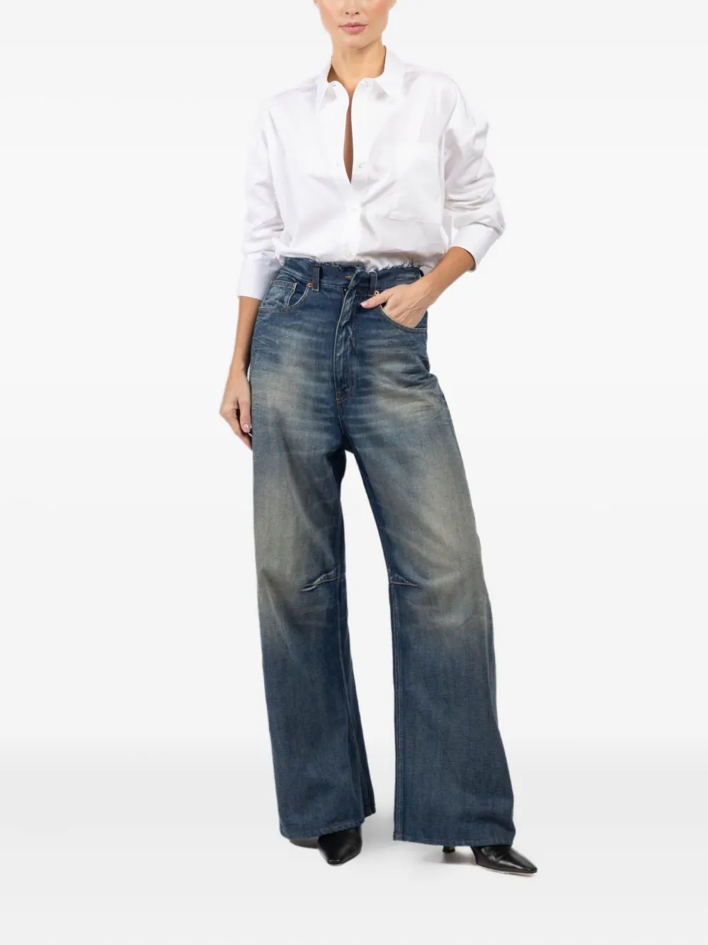 Arlo Mott side-slit shirt - Wit