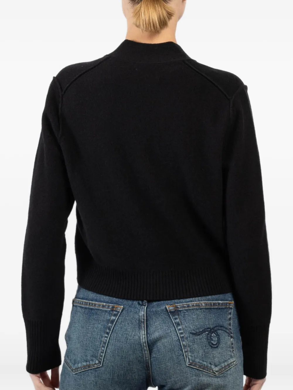 Arlo Mott Button-up Cardigan In Black