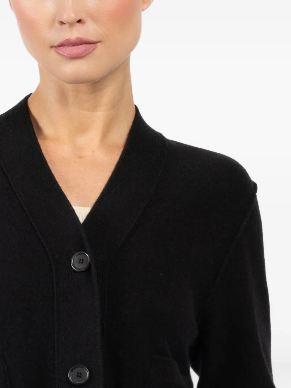Arlo Mott Button-up Cardigan In Black