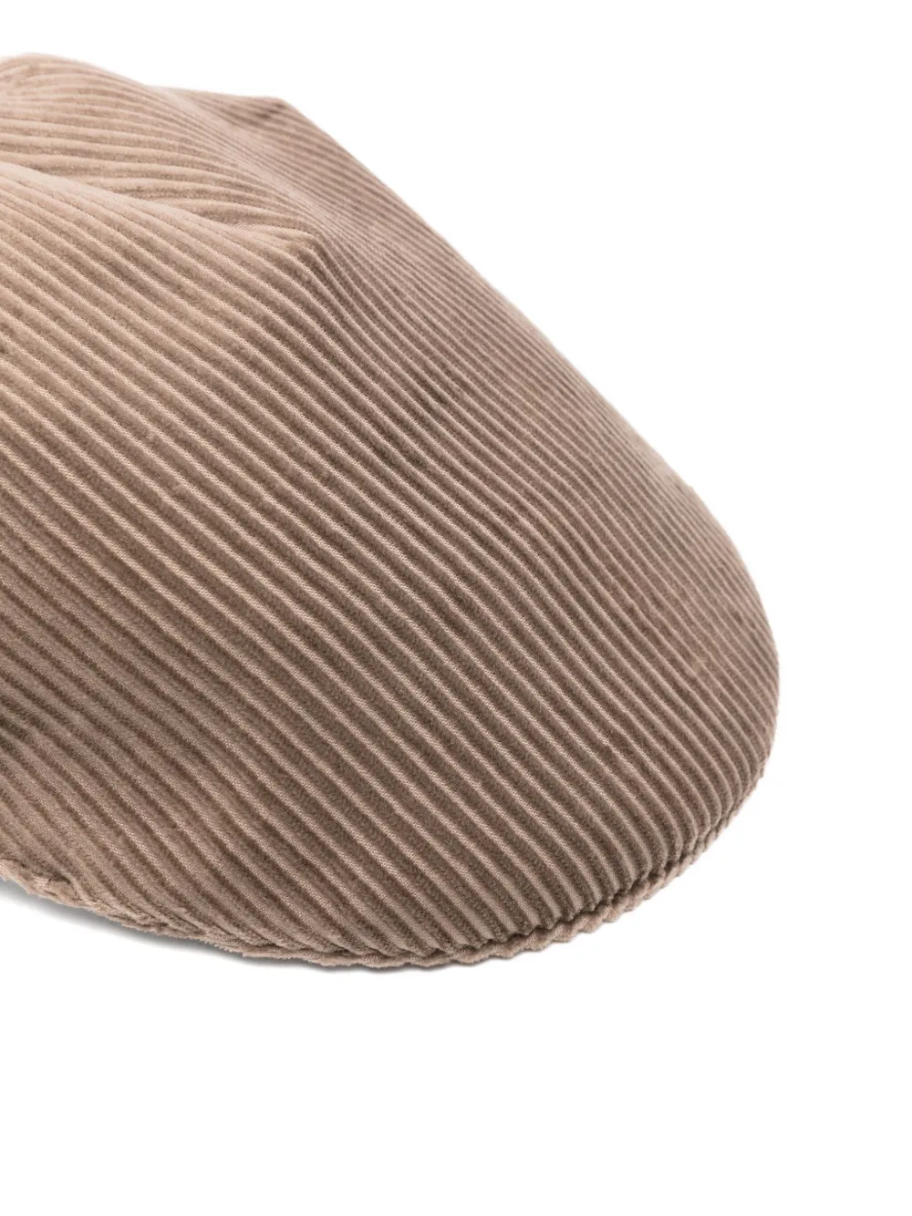 Brunello Cucinelli Bead-embellished Cotton-corduroy Flat Cap In Brown