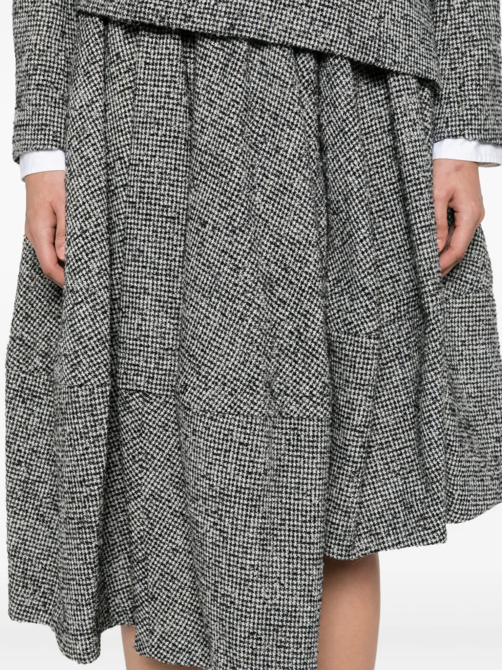 Comme Des Garçons Tiered Mini Skirt In Blue