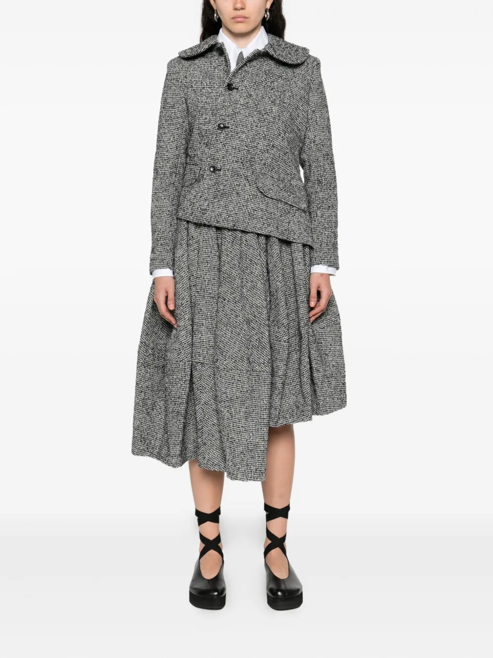 Comme Des Garçons Gelaagde mini-rok - Grijs