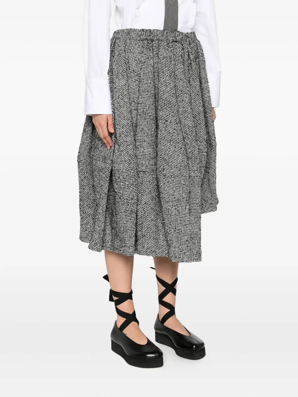 Comme Des Garçons Tiered Mini Skirt In Blue