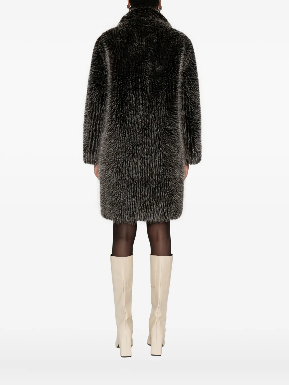 Valentini 1972 Funnel-neck Coat In Brown