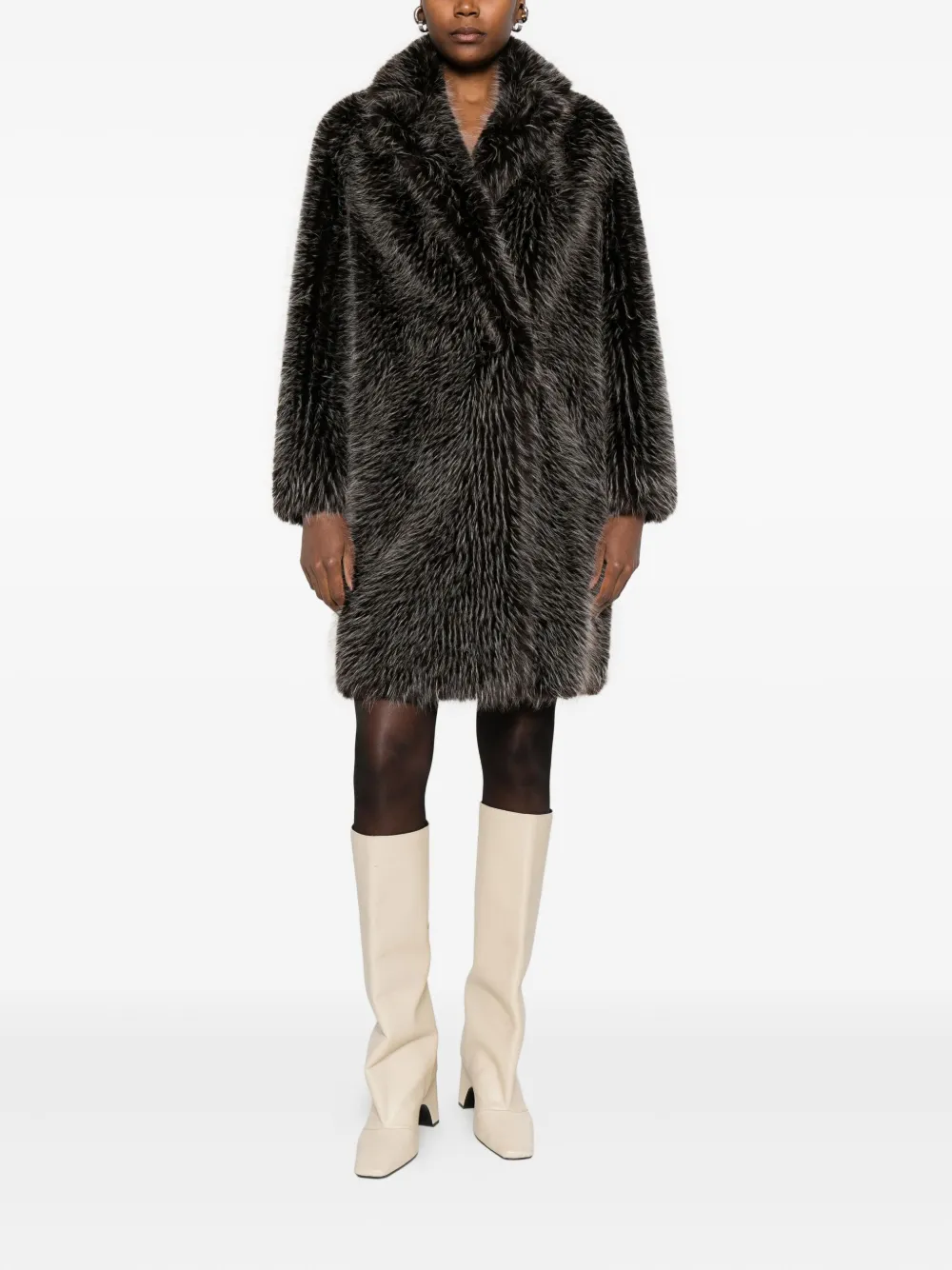 VALENTINI 1972 funnel-neck coat | Faux Fur & Shearling Coats | Image 2