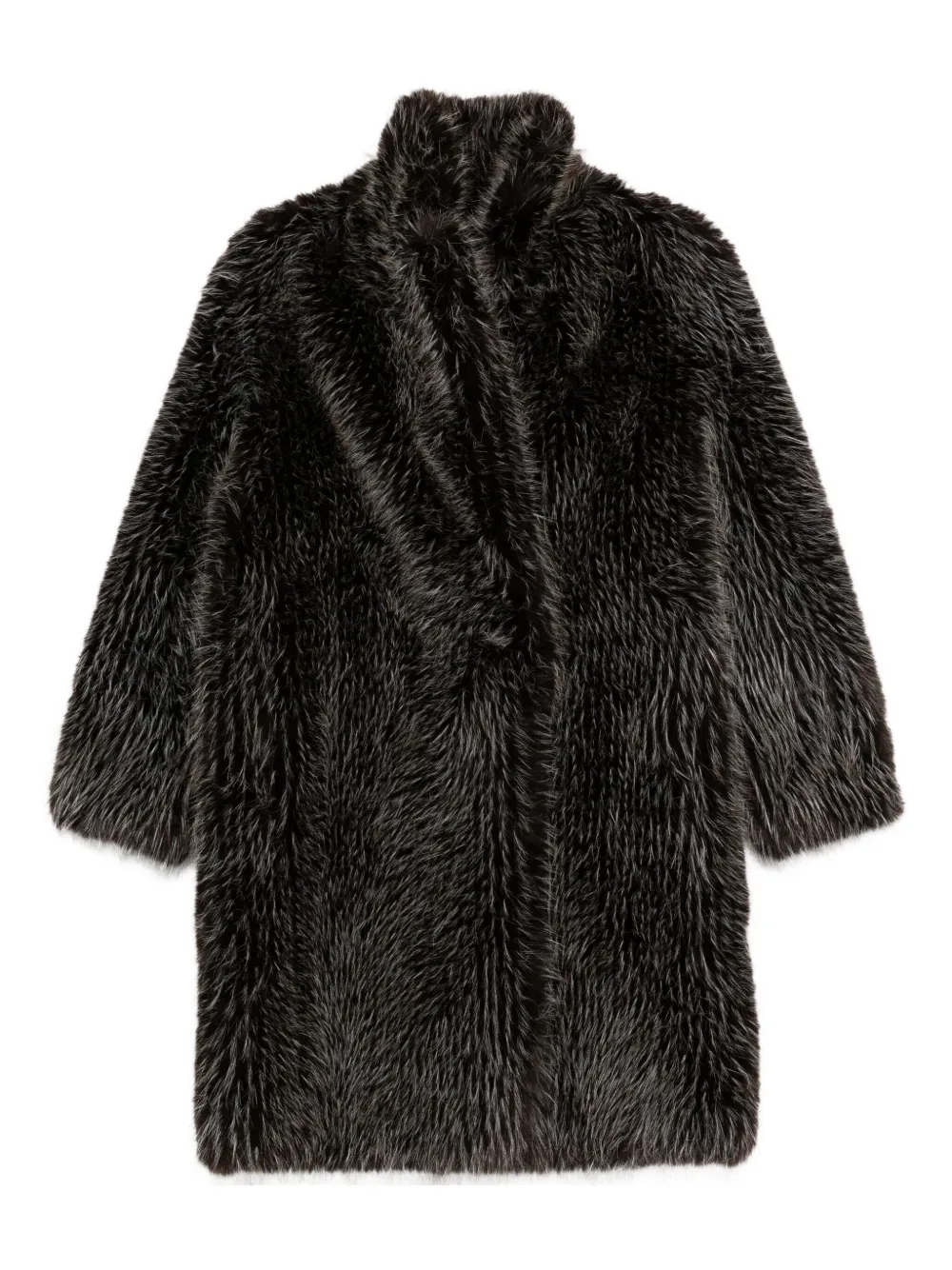 VALENTINI 1972 funnel-neck coat | Brown | Image 1