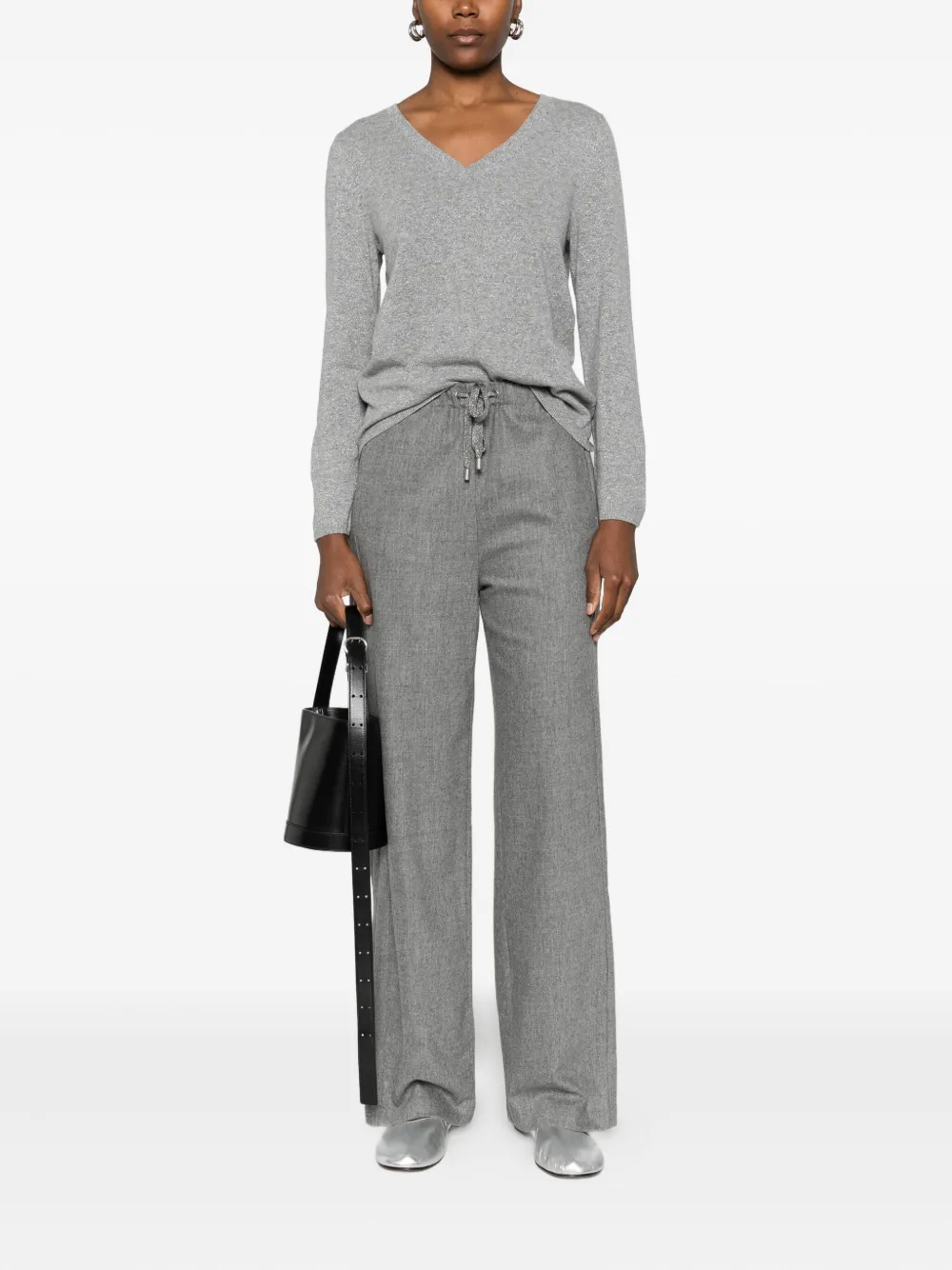 Gran Sasso Broek met trekkoordtaille - Grijs