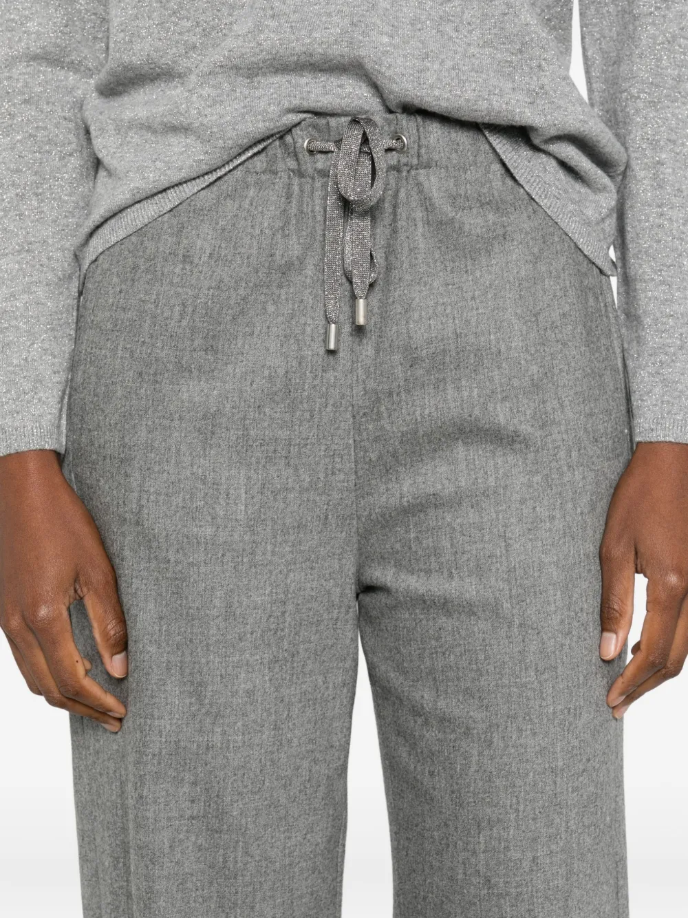 Gran Sasso Broek met trekkoordtaille Grijs