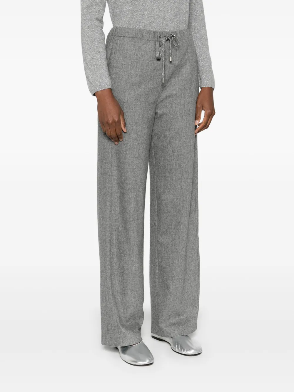 Gran Sasso Broek met trekkoordtaille Grijs