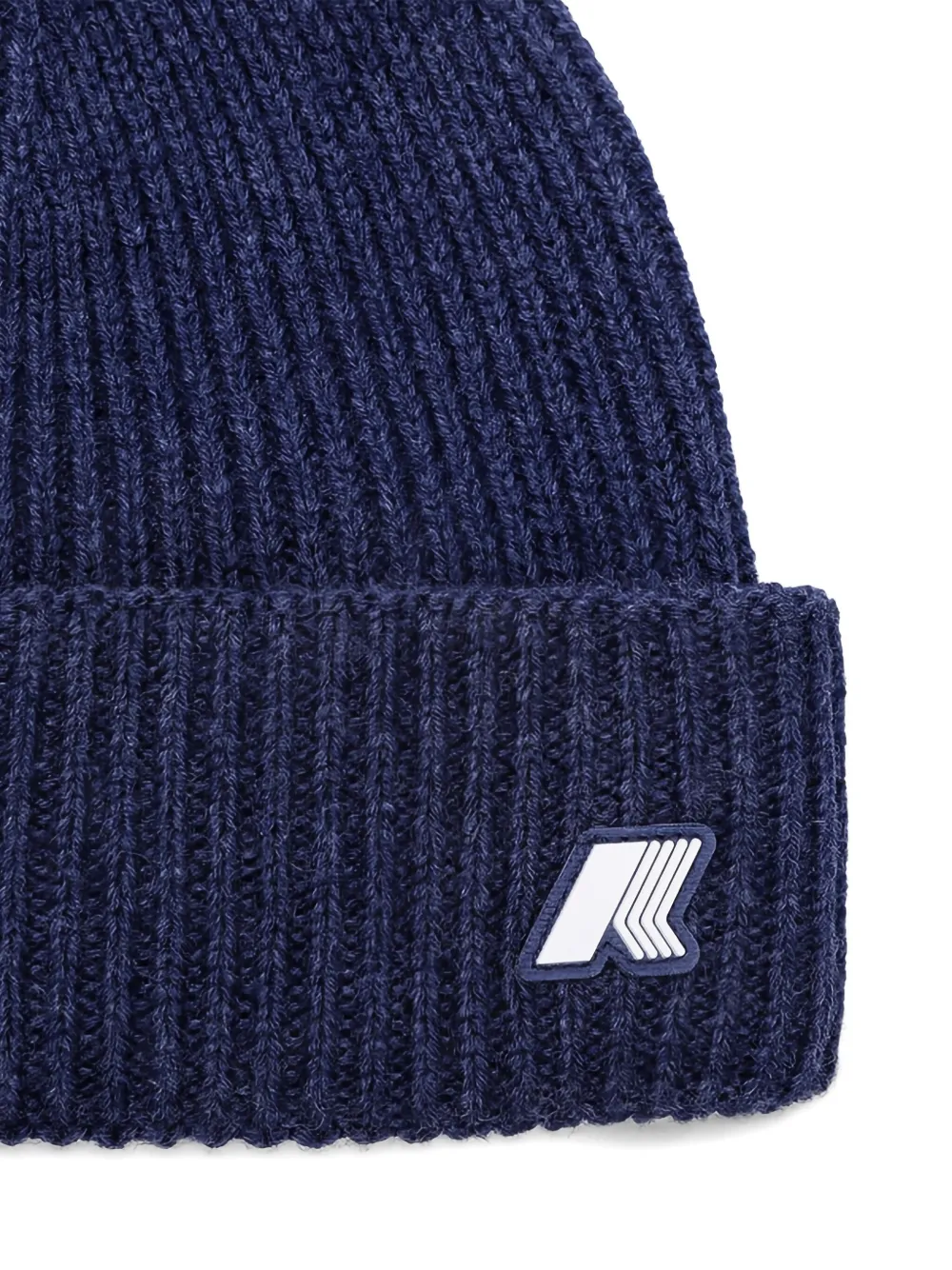 K Way Kids Geribbelde muts met logo Blauw