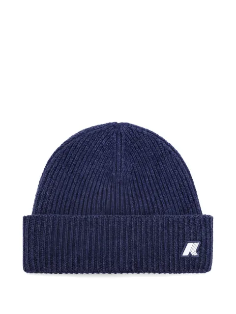 K Way Kids gorro tejido de canalé con logo