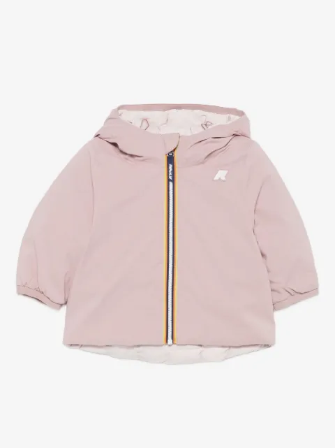 K Way Kids hooded zip-front jacket