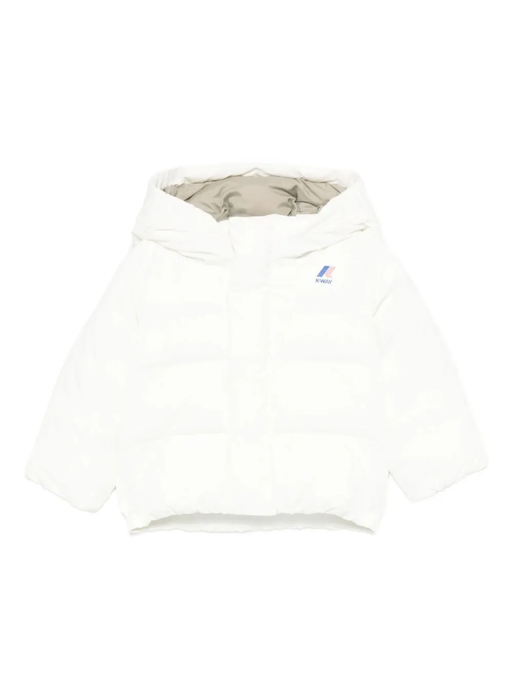 K-way Babies' Hooded Puffer Jacket In White