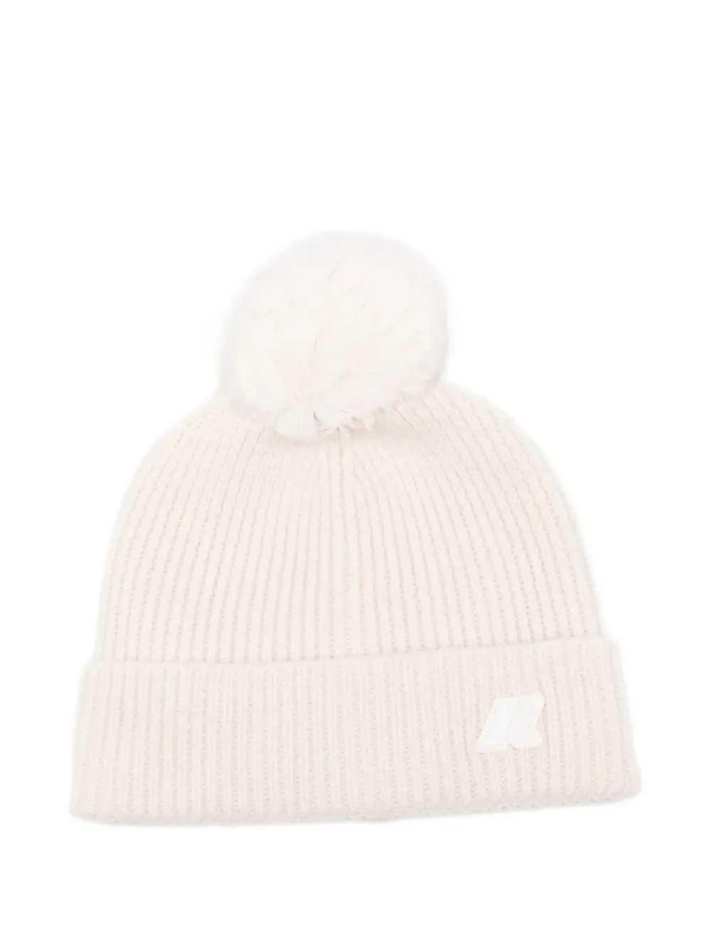 K-way Ribbed Pom-pom Hat In Neutral