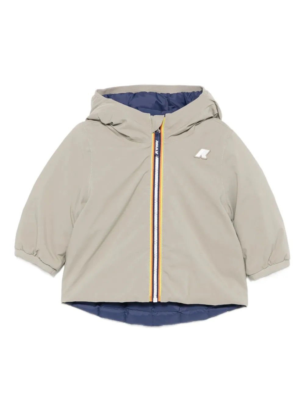 K-way Babies' Hooded Padded Jacket In Neutral