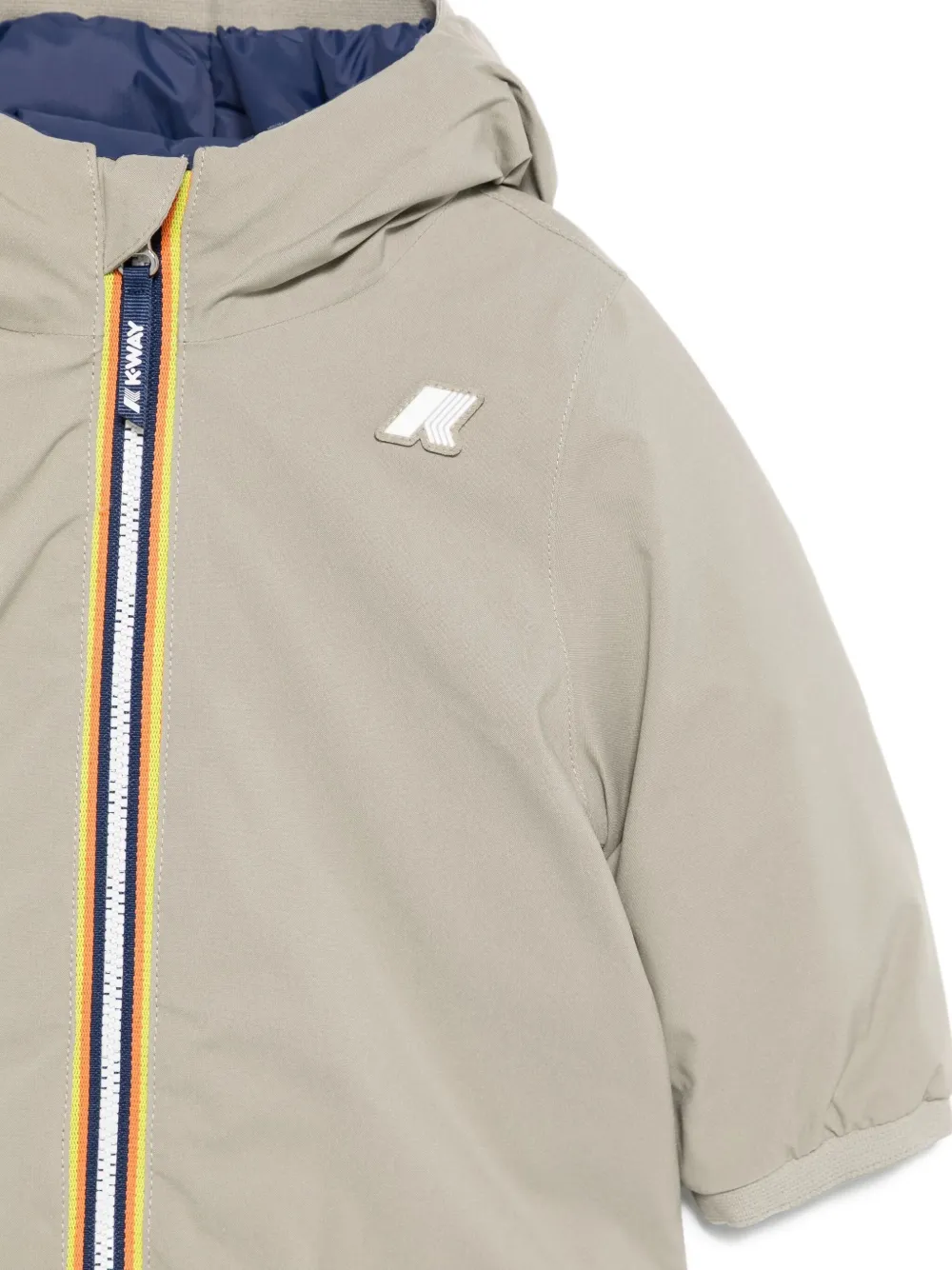 K-way Hooded Padded Jacket In Neutral