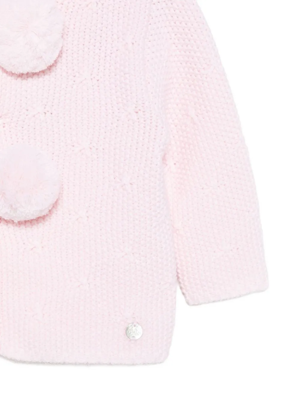 Paz Rodriguez Vest met capuchon en pompon Roze