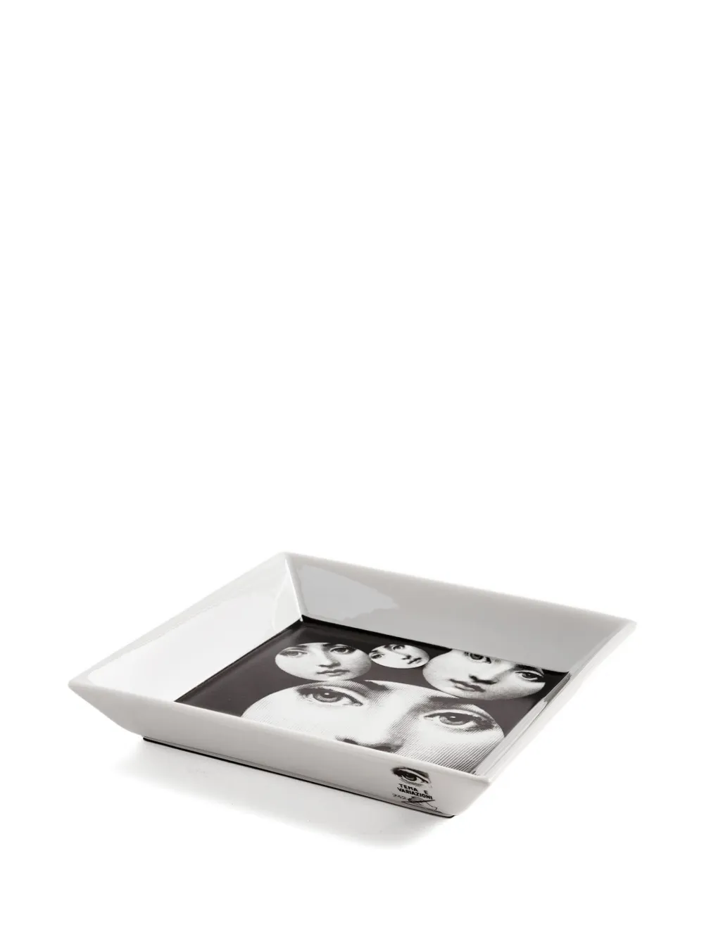 Fornasetti Vide-poche Square Tray (20,8cm X 20,8cm) In White