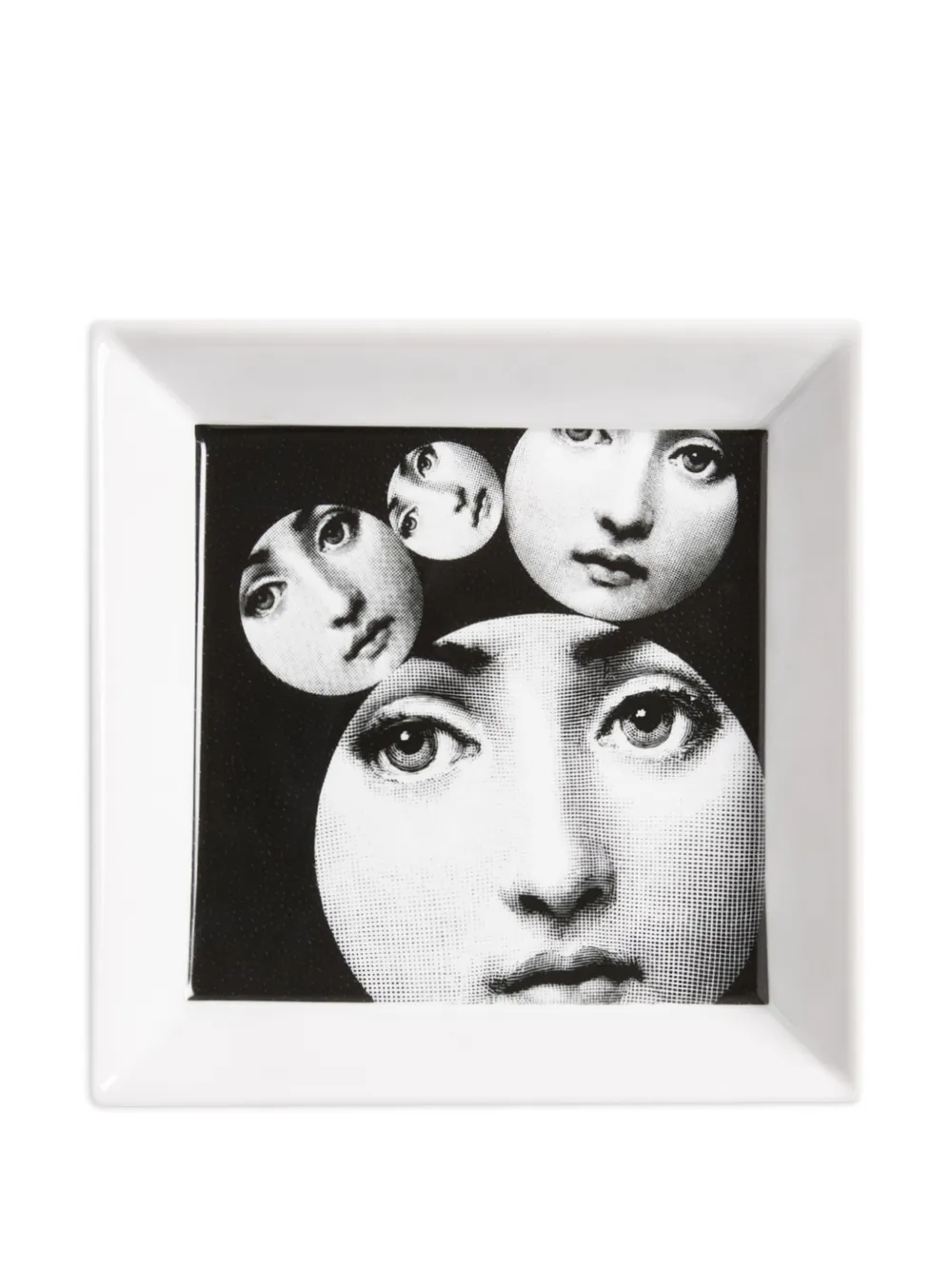 Fornasetti Vide-poche Square Tray (20,8cm X 20,8cm) In White
