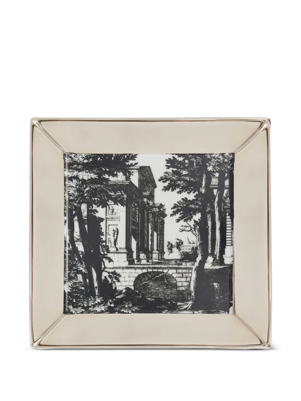 Fornasetti Giardino Settecentesco Square Garden Tray (20,8cm X 20,8cm) In Neutral