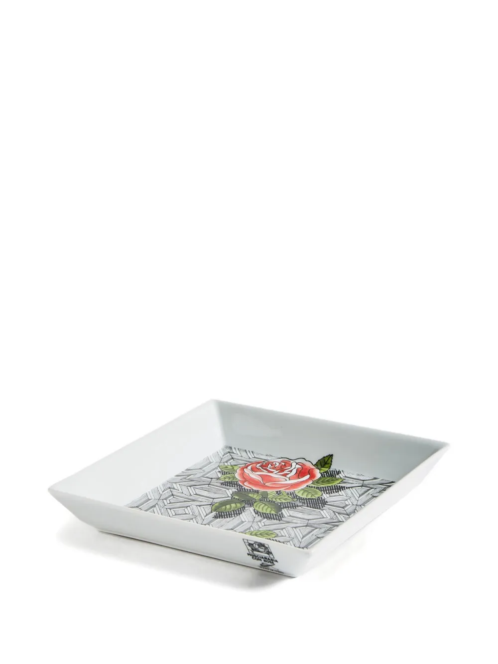 Fornasetti Musciarabia con rose tray (20,8cm x 20,8cm) | White | Image 1