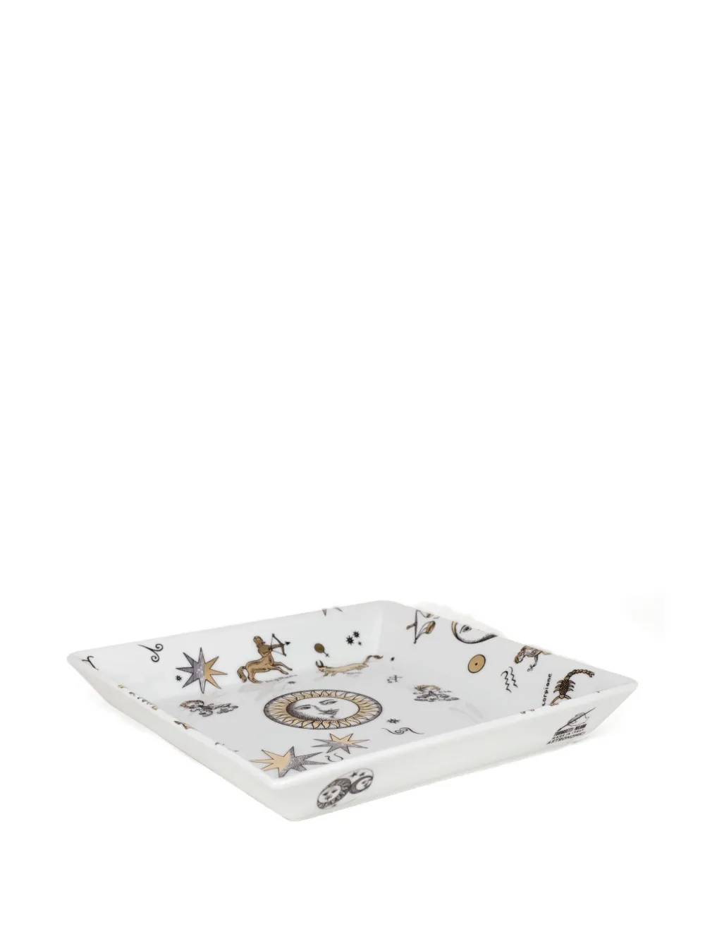 Fornasetti Astronomici Square Plate (20,8cm X 20,8cm) In White