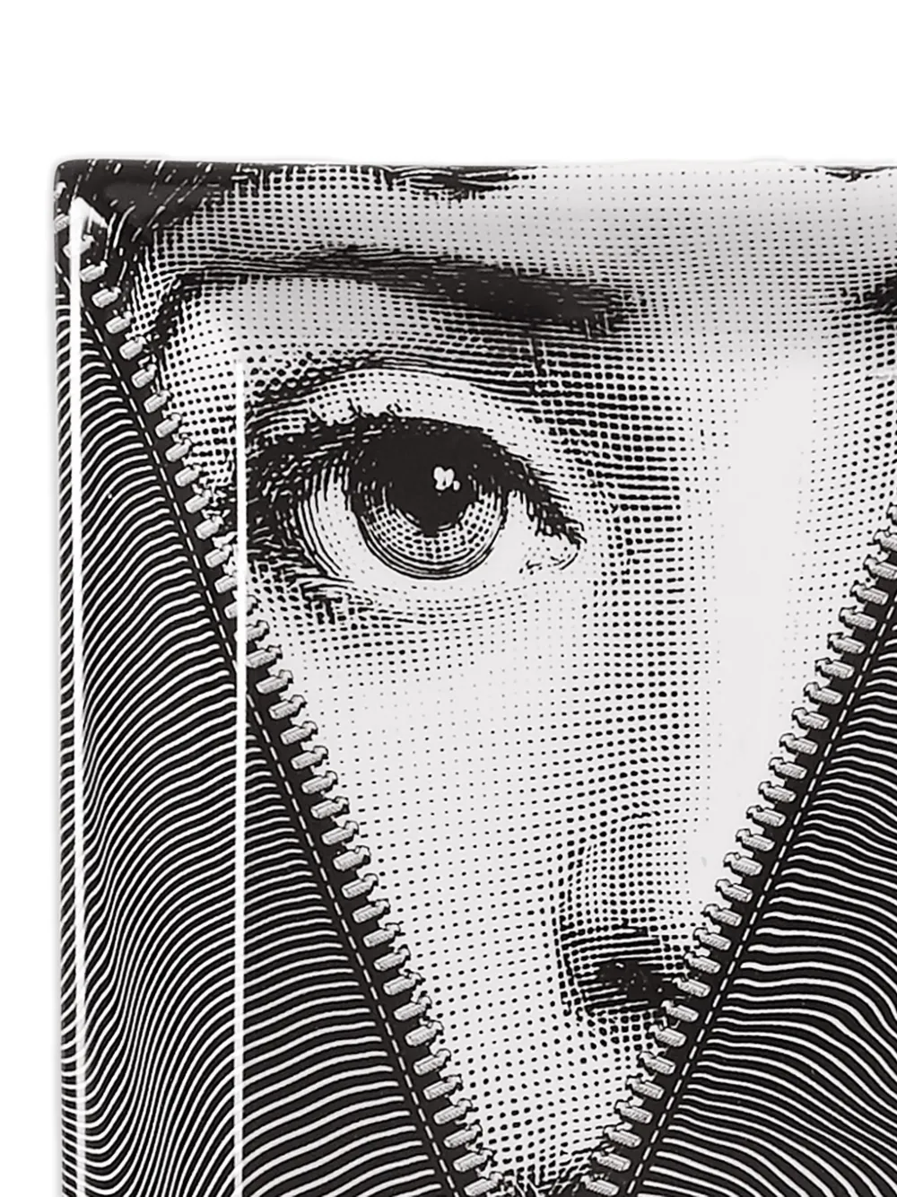 Fornasetti Vide-poche Square Tray (20,8cm X 20,8cm) In Black