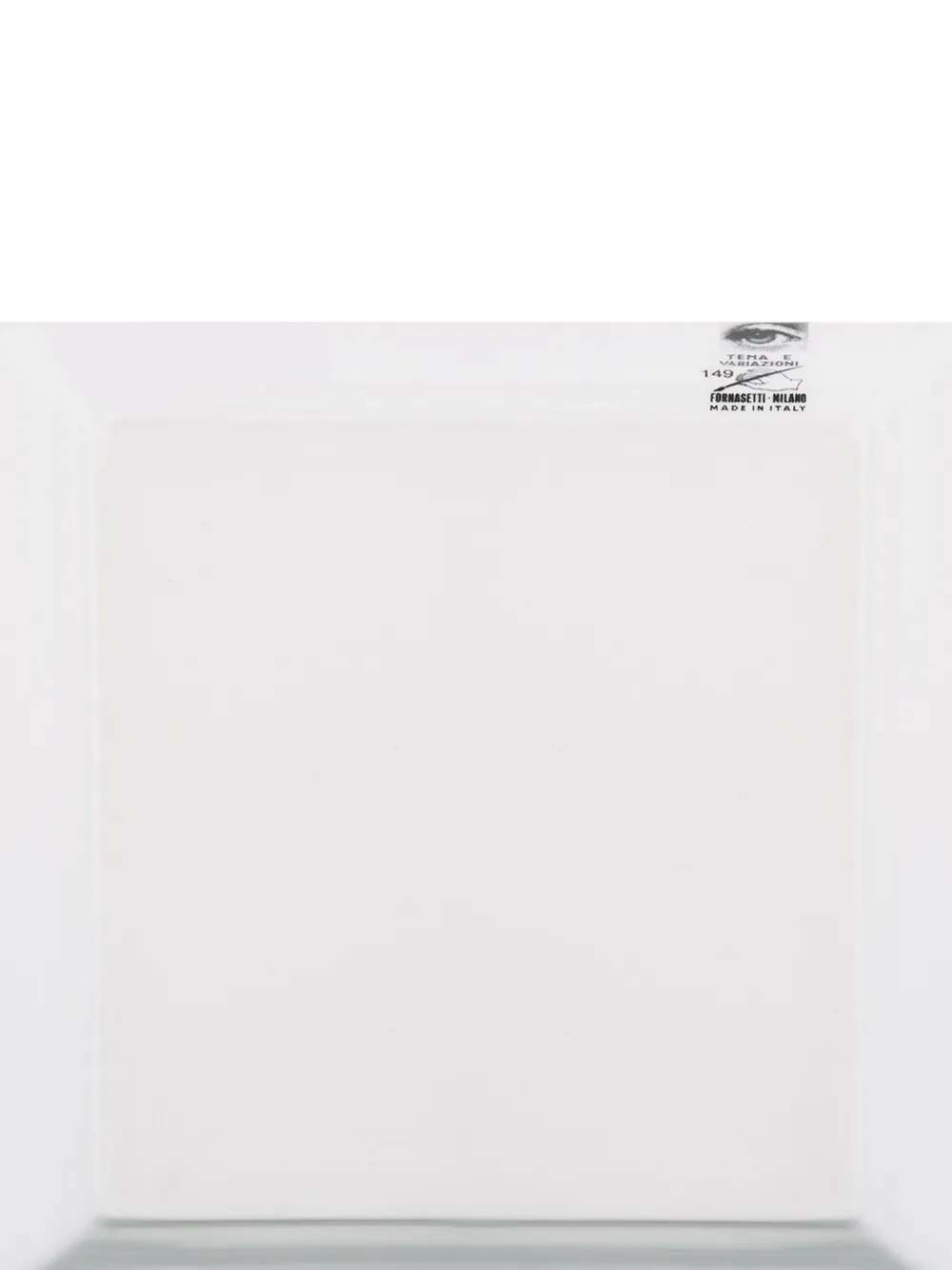 Fornasetti Vide-poche Square Face Tray (20,8cm X 20,8cm) In White