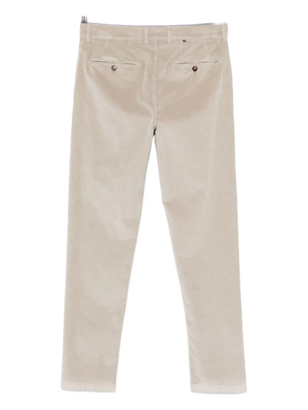 Canali Ribfluwelen straight broek - Beige