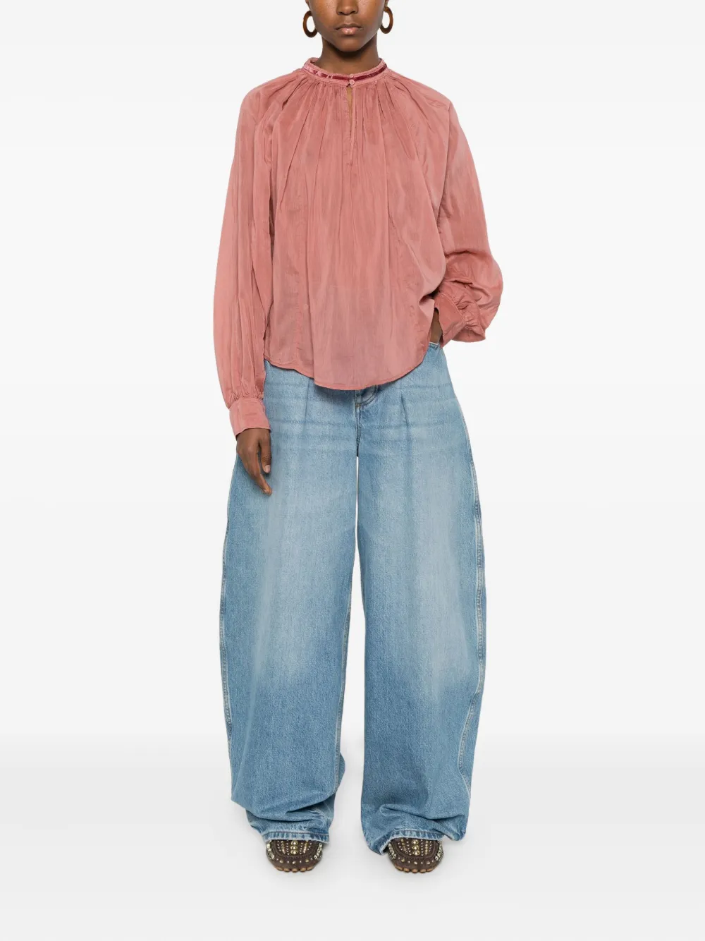 Forte Forte pleated top - Roze