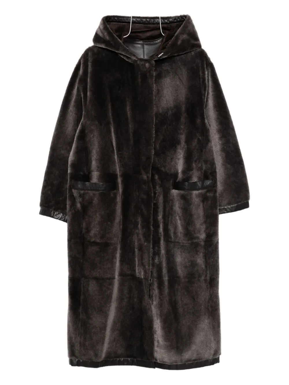 Giorgio Armani Cappotto con cappuccio - Marrone