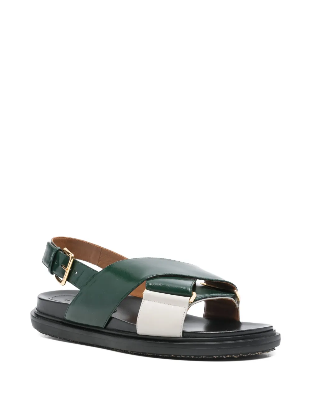 Marni Fussbett Crisscross Sandal In Multi