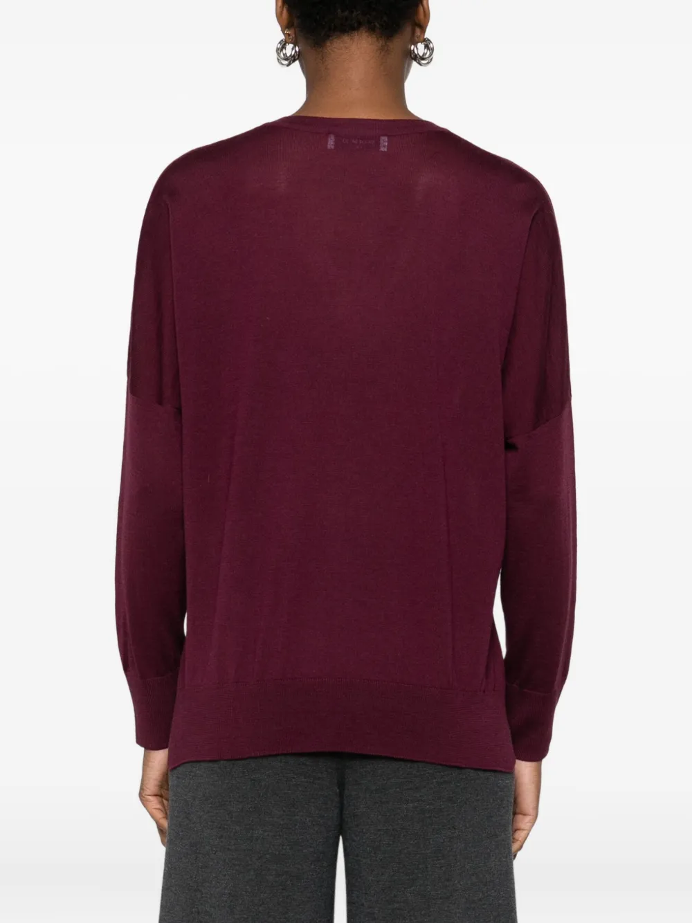 Gran Sasso V-neck Wool Sweater In Brown