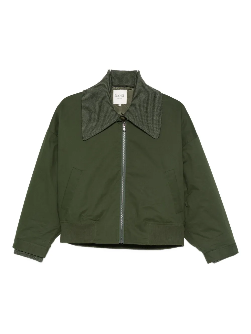 Sea Bomberjacke Mit Klassischem Kragen In Green