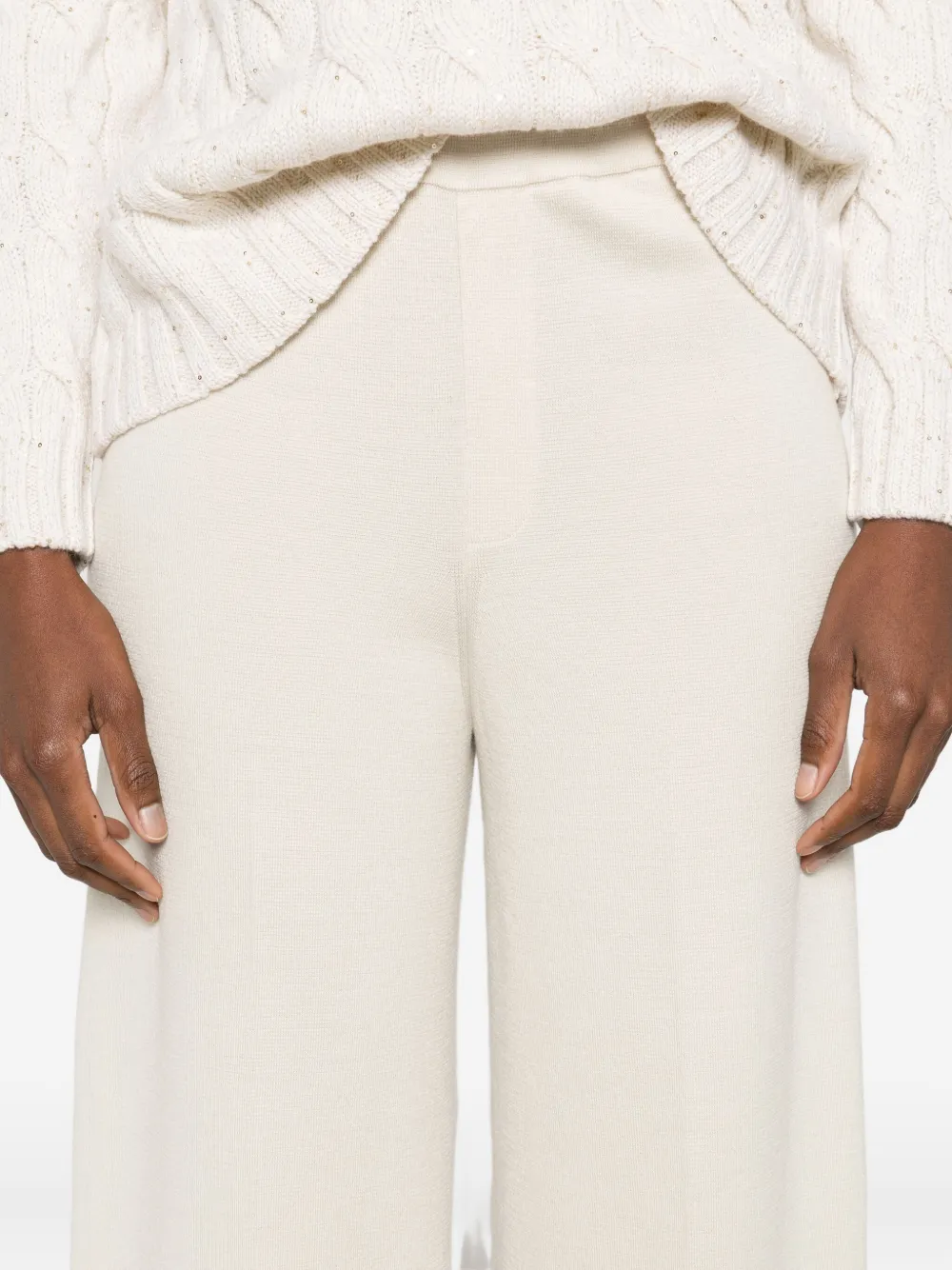 Gran Sasso Hose Mit Elastischem Bund In Brown