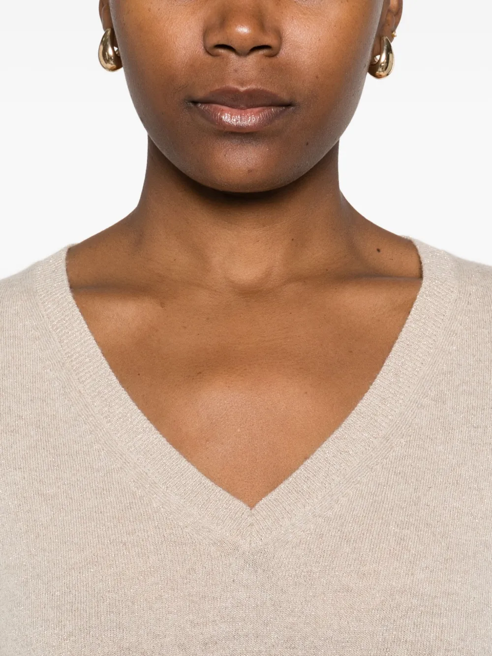 Gran Sasso Pullover Mit V-ausschnitt In Brown