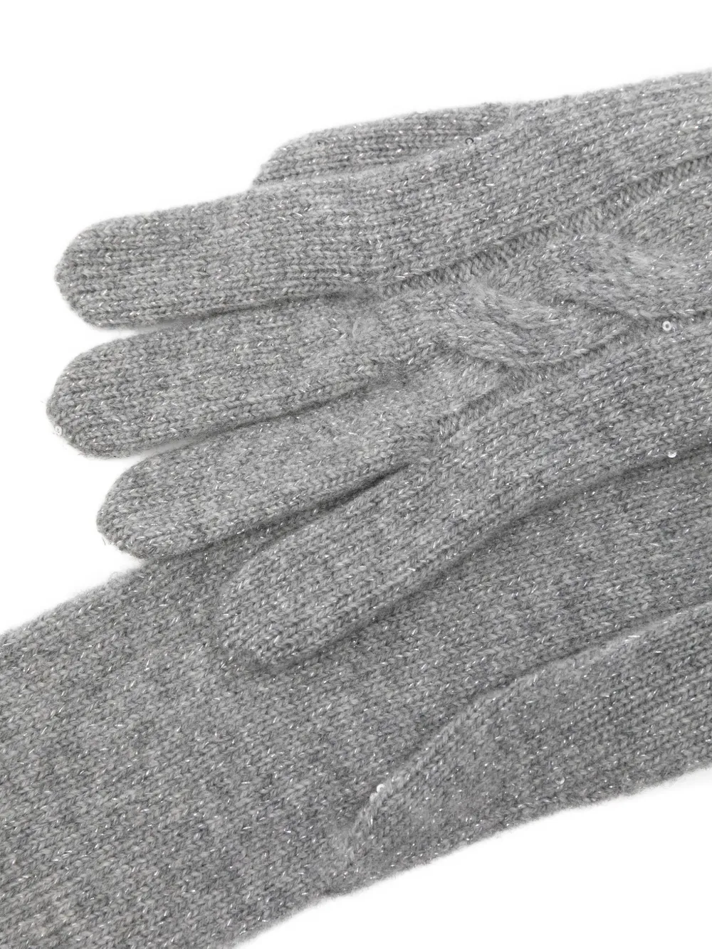 Gran Sasso Kabelgebreide handschoenen Grijs