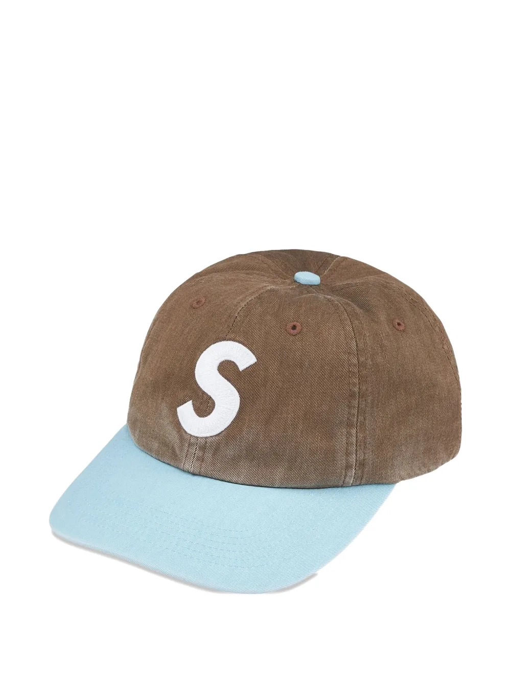 Supreme logo-embroidered cap - ブラウン Supreme logo-embroidered cap - ブラウン