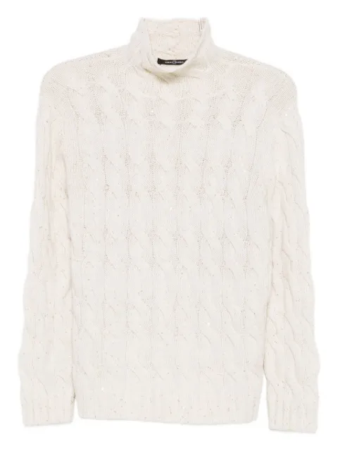 Gran Sasso cable-knit high-neck sweater