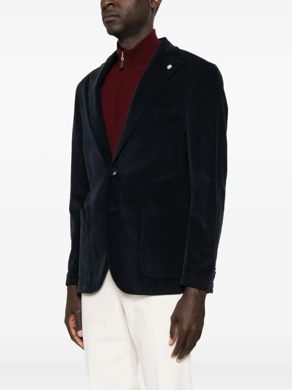 Manuel Ritz Single-breasted Blazer In Blue