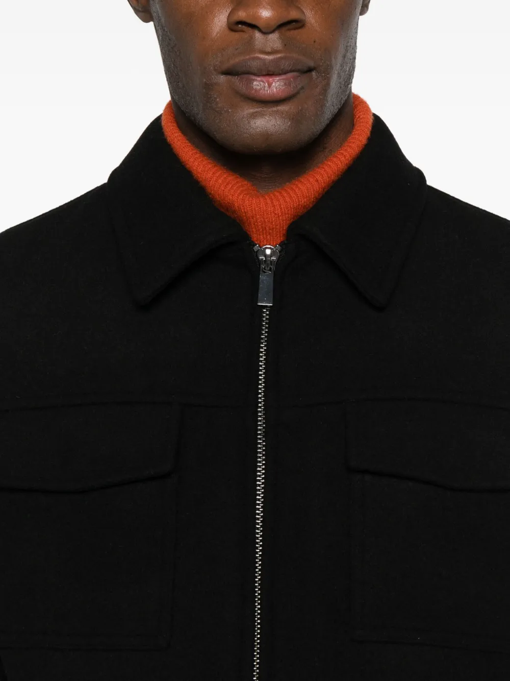 Manuel Ritz Zip-up Jacket In Black
